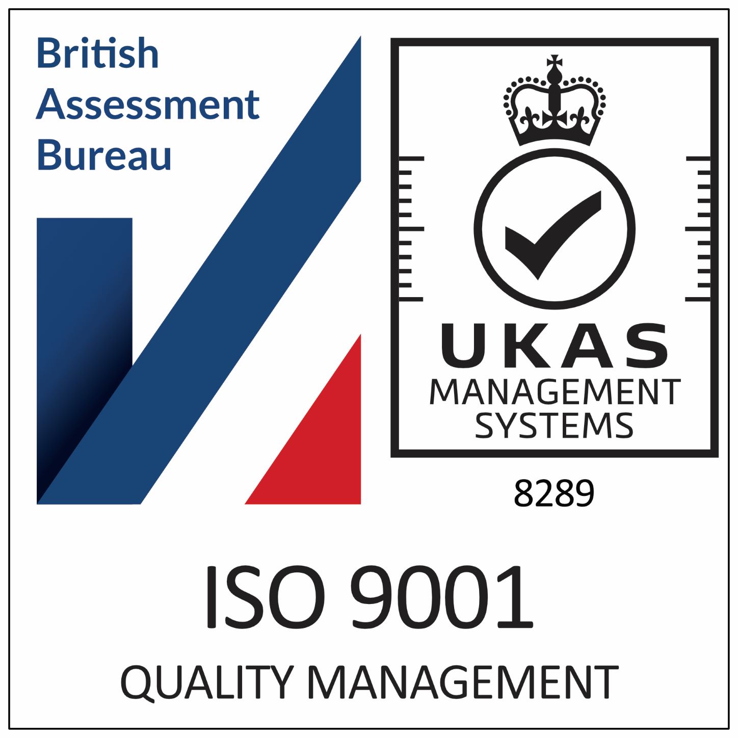 Vantage UKAS ISO 9001 certification